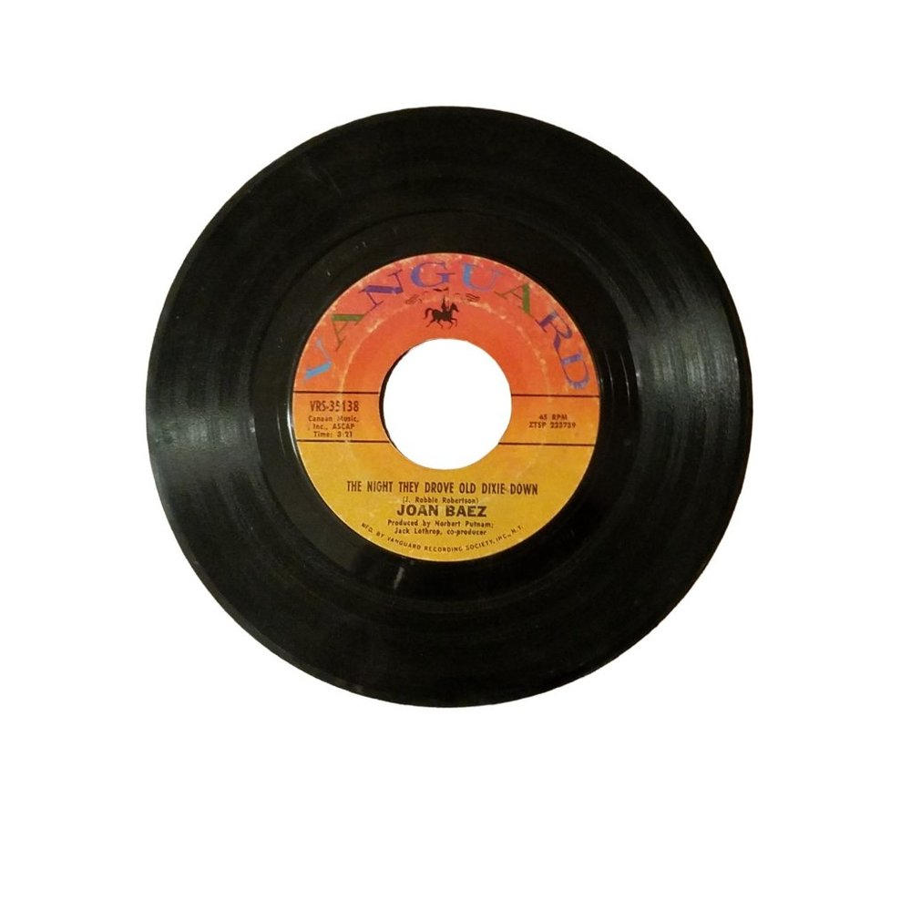 Vintage Record Vinyl Joan Baez 45 RPM The Night They Drove Old Dixie Down
